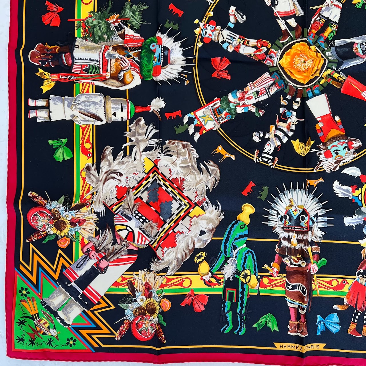 Hermès Kachinas Silk Scarf