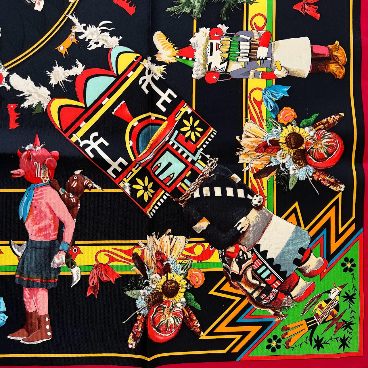 Hermès Kachinas Silk Scarf