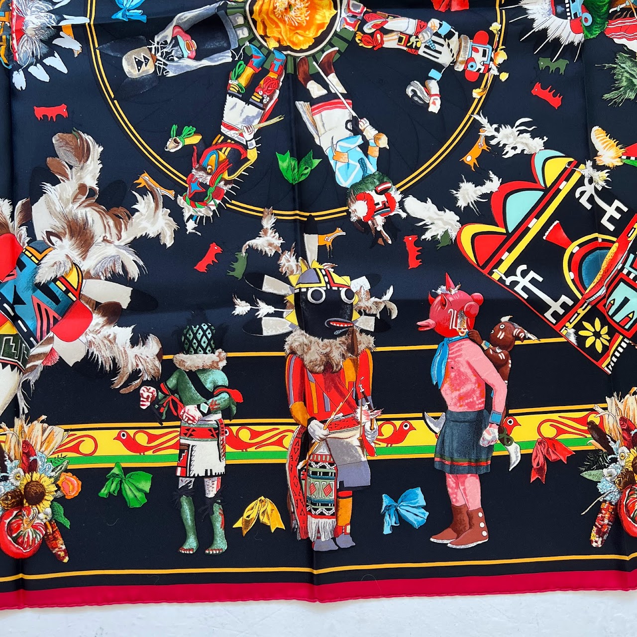 Hermès Kachinas Silk Scarf