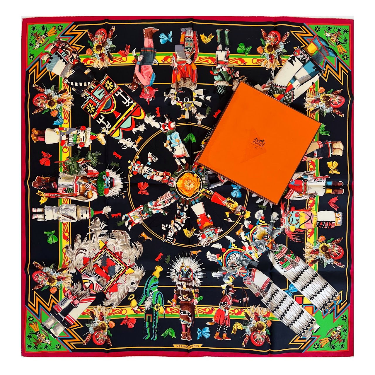 Hermès Kachinas Silk Scarf