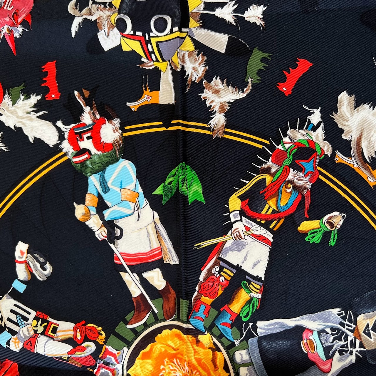 Hermès Kachinas Silk Scarf