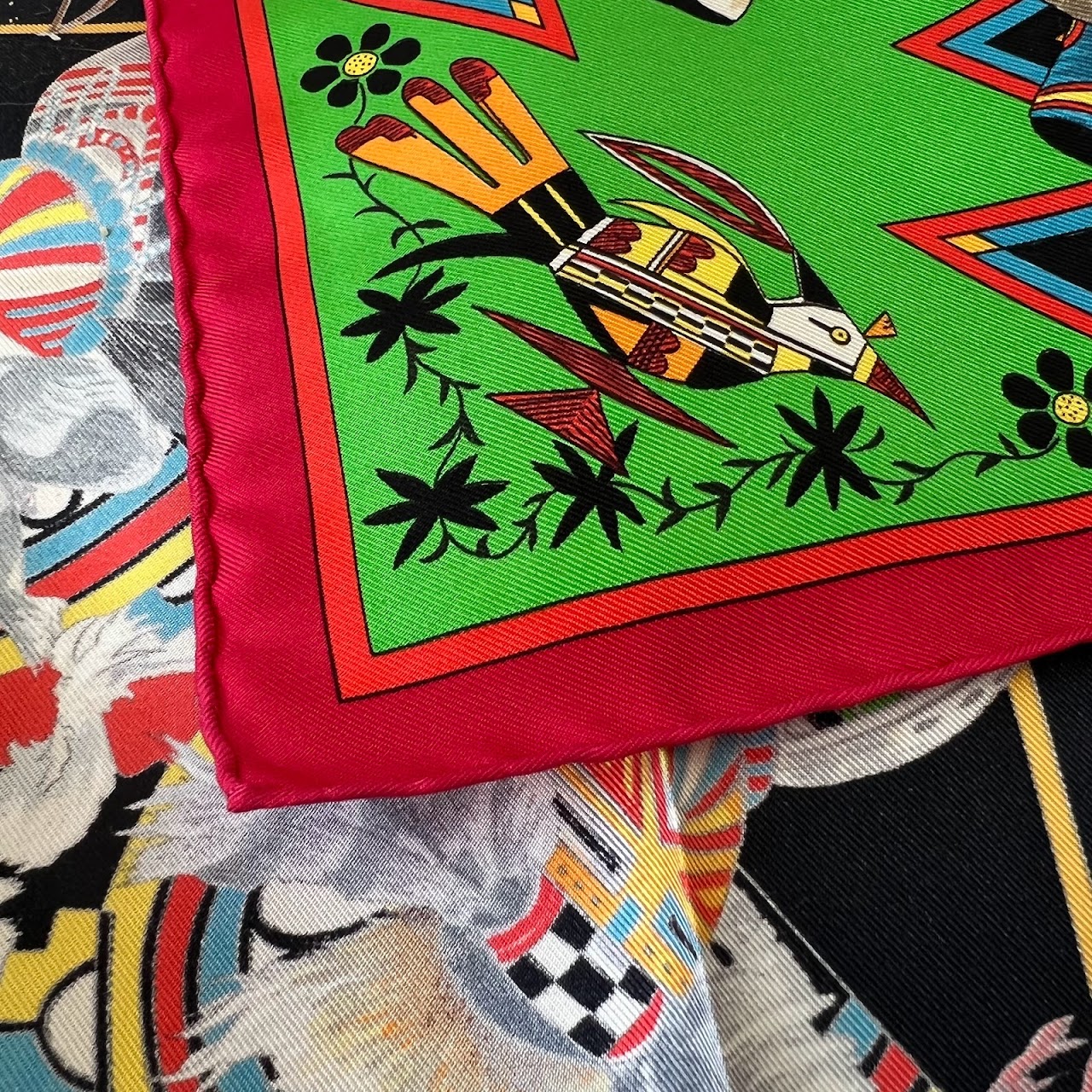 Hermès Kachinas Silk Scarf