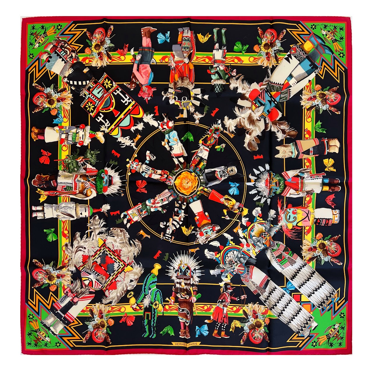 Hermès Kachinas Silk Scarf