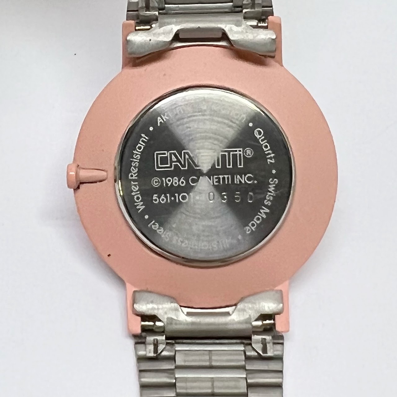 Nicolai Canetti Pink Memphis-Style Vintage Wristwatch