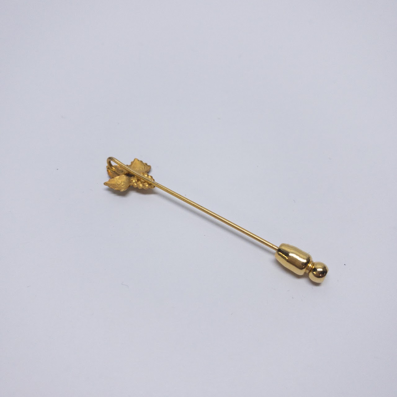 10K Tricolor Gold Grape Leaves Stick Pin