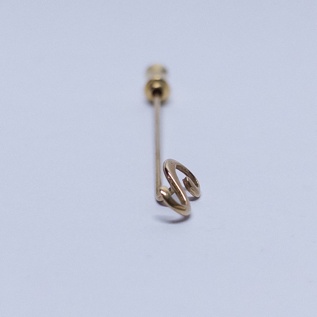 14K Gold Initial 'S' Stick Pin