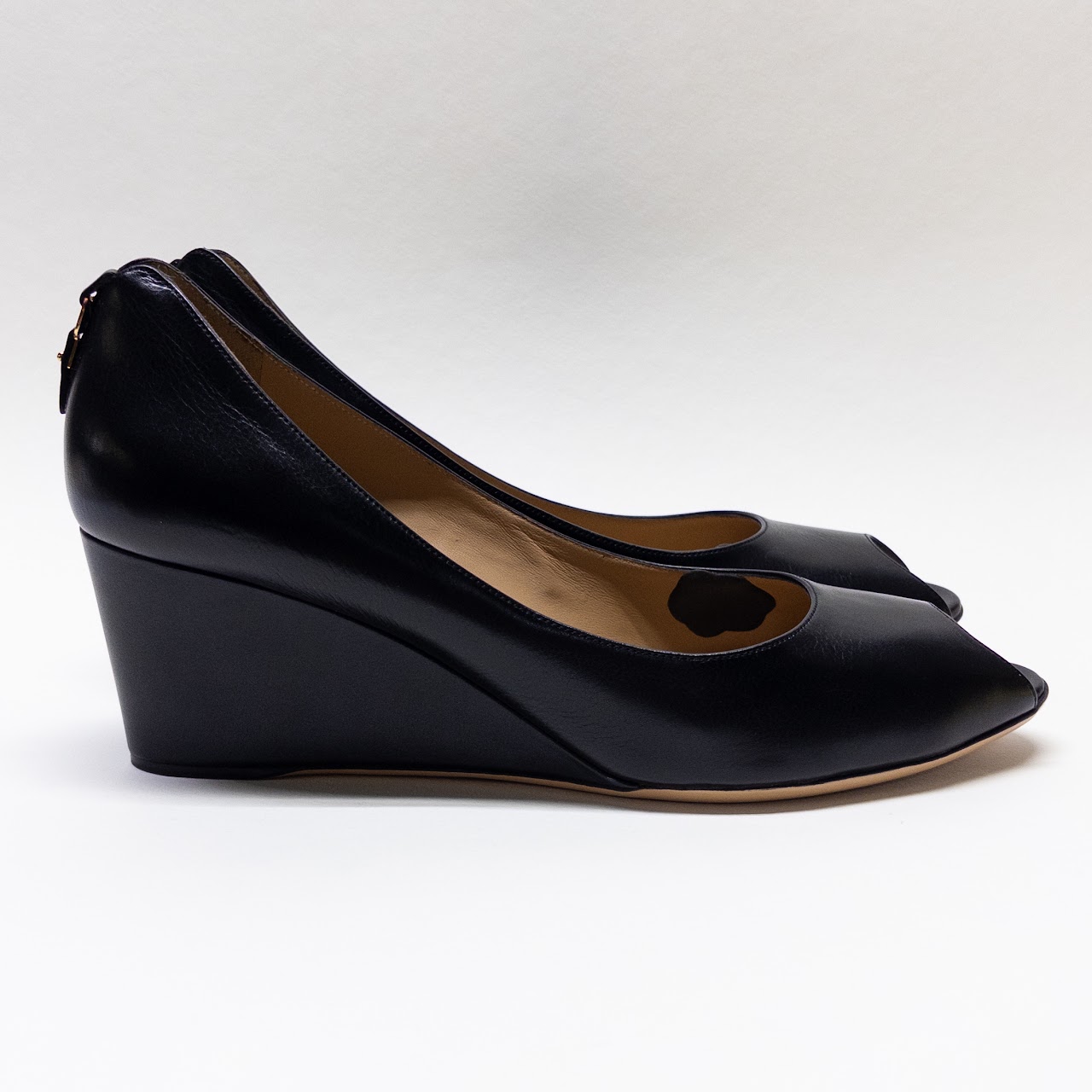 Salvatore Ferragamo NEW Peep-Toe Wedge Pumps