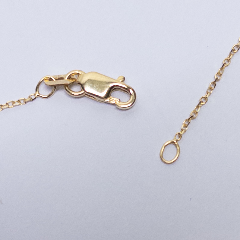 14K Gold Coordinate Plate Necklace