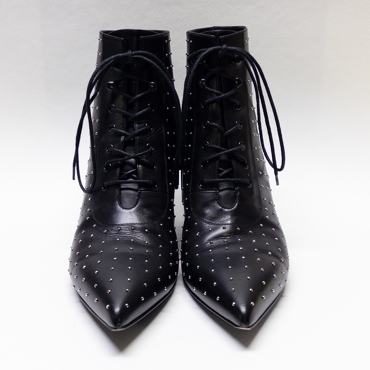 Saint Laurent Charlotte Lace-Up Ankle Boots