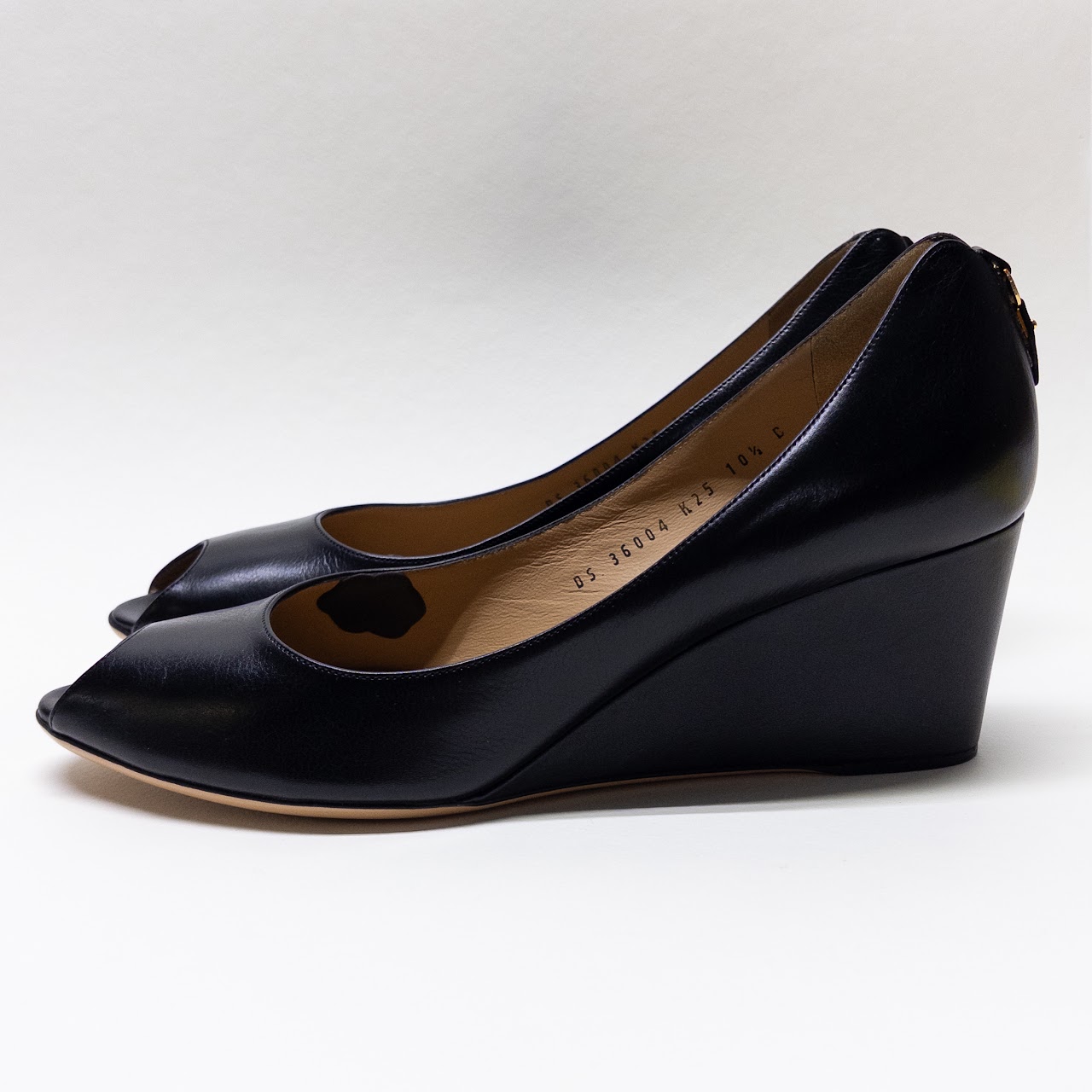 Salvatore Ferragamo NEW Peep-Toe Wedge Pumps