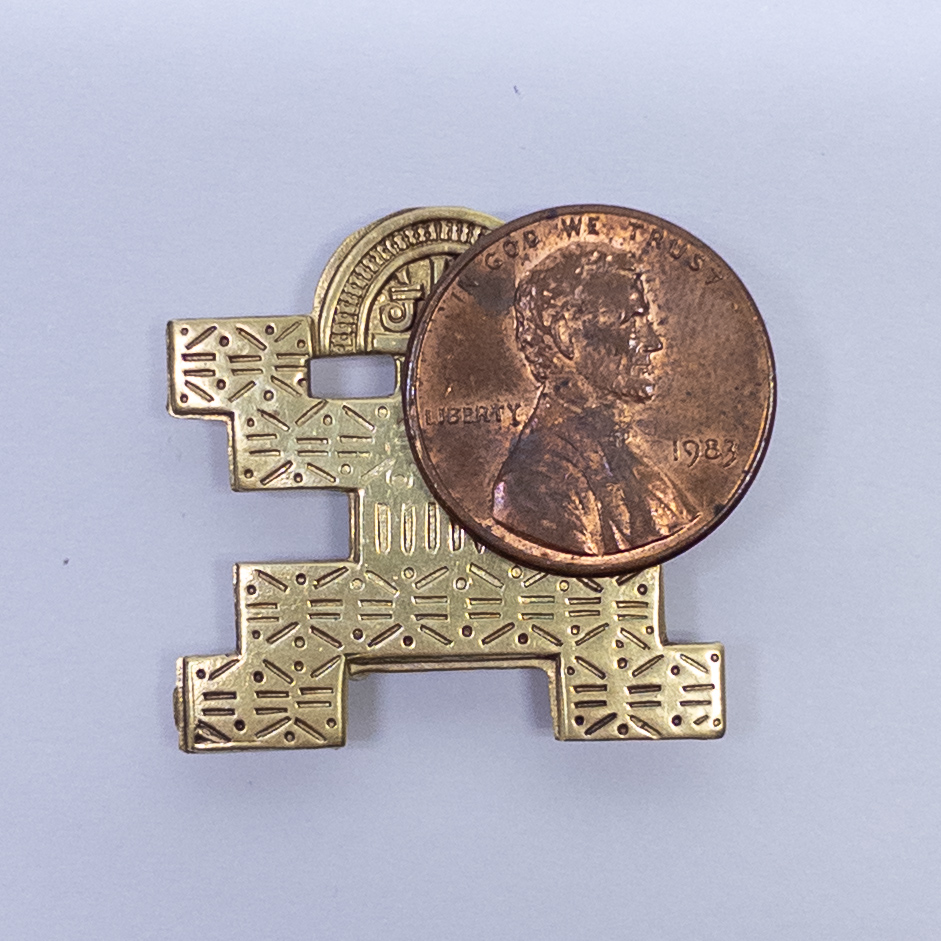 14K Gold Colombian Anthrompomorphic Pectoral Reproduction Convertible Brooch