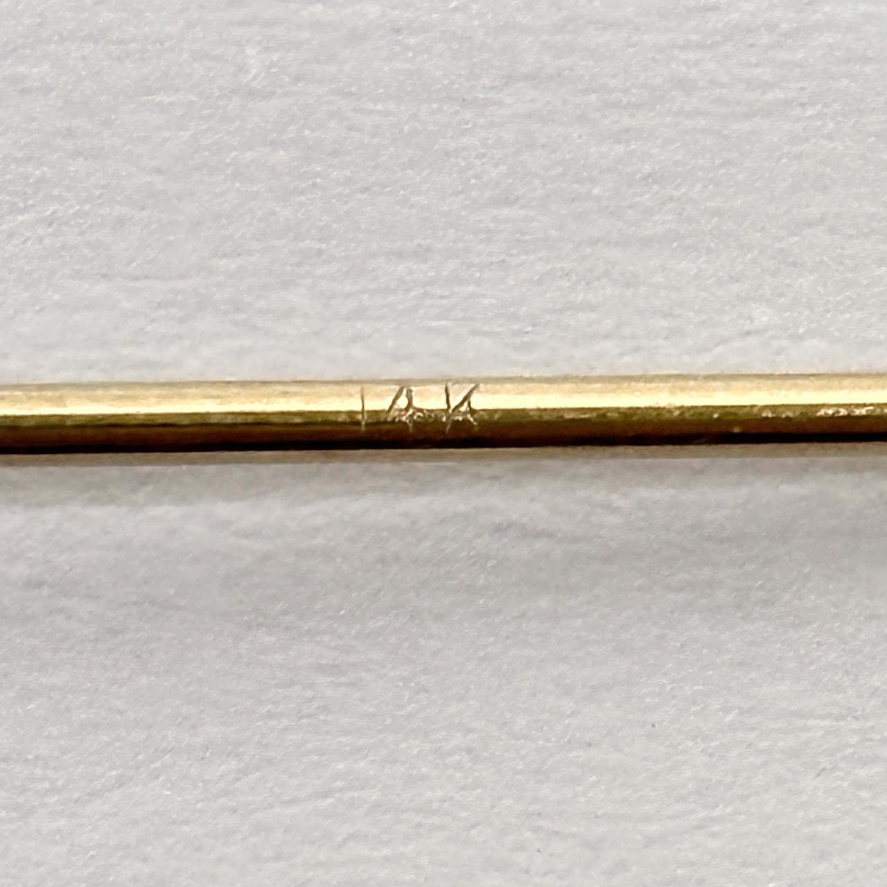 14K Gold Initial 'S' Stick Pin