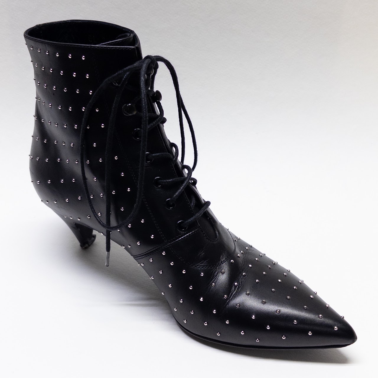 Saint Laurent Charlotte Lace-Up Ankle Boots