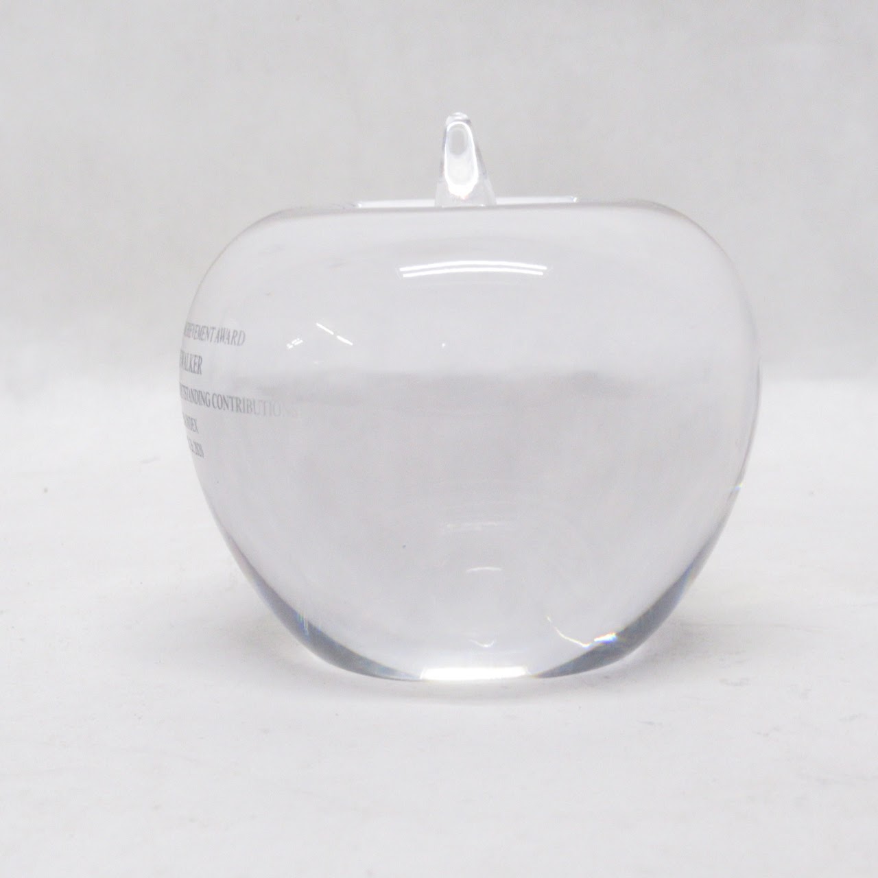 Tiffany & Co. Crystal Apple Paperweight