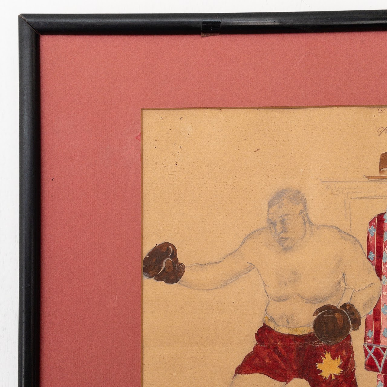 Vintage Russian Boxer Painting