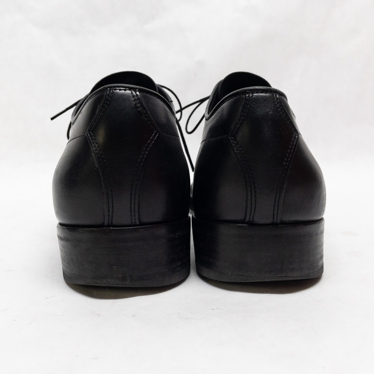 Prada Black Leather Derby Shoes