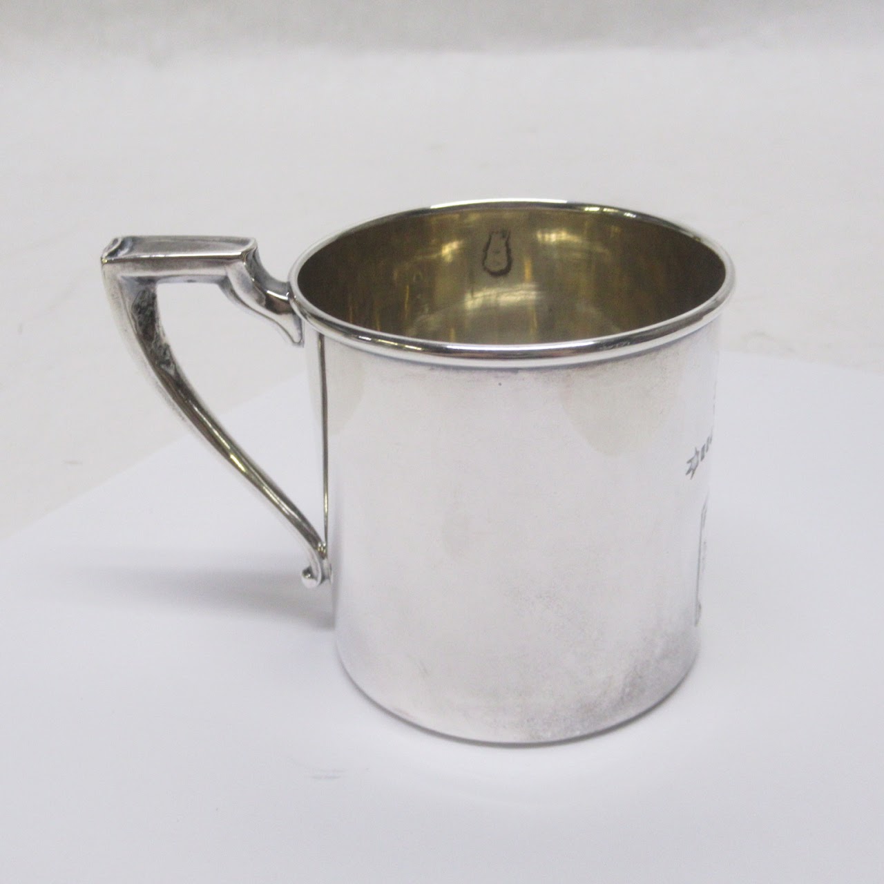 Sterling Silver Engraved Baby Cup