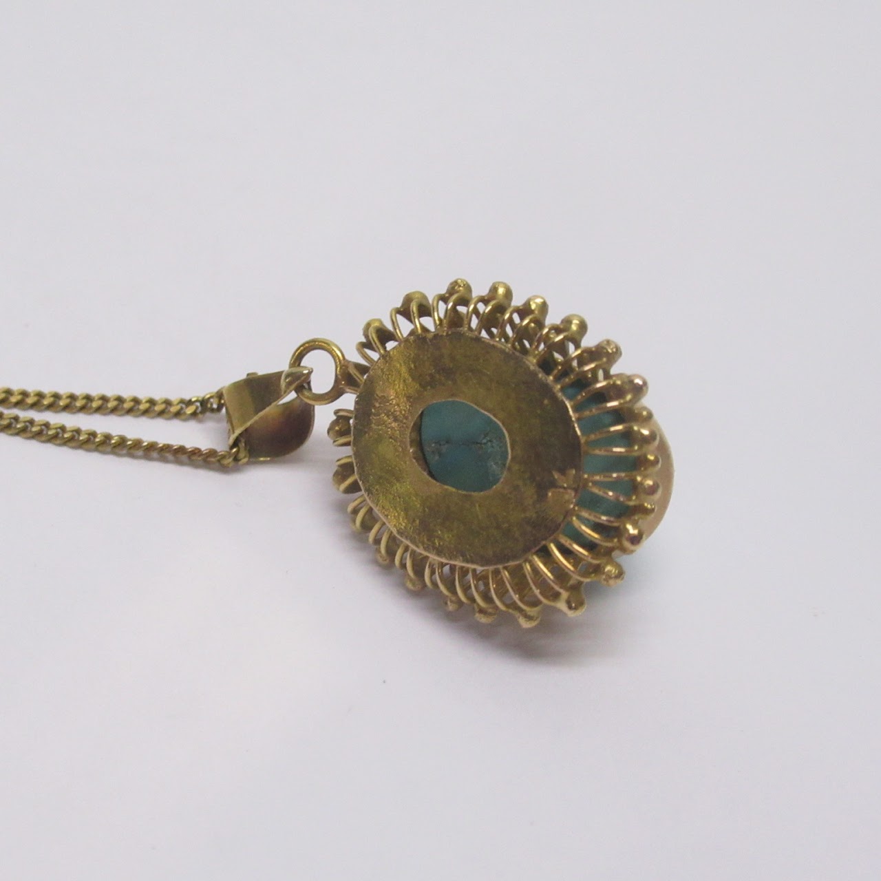 14K Gold & Turquoise Pendant