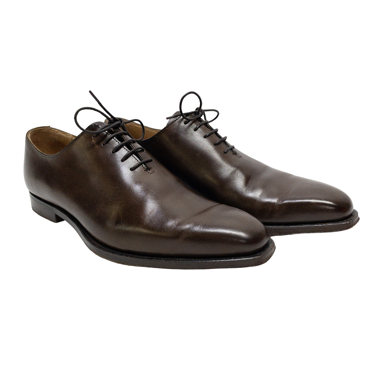 Crockett & Jones Brown Leather Oxford Shoes