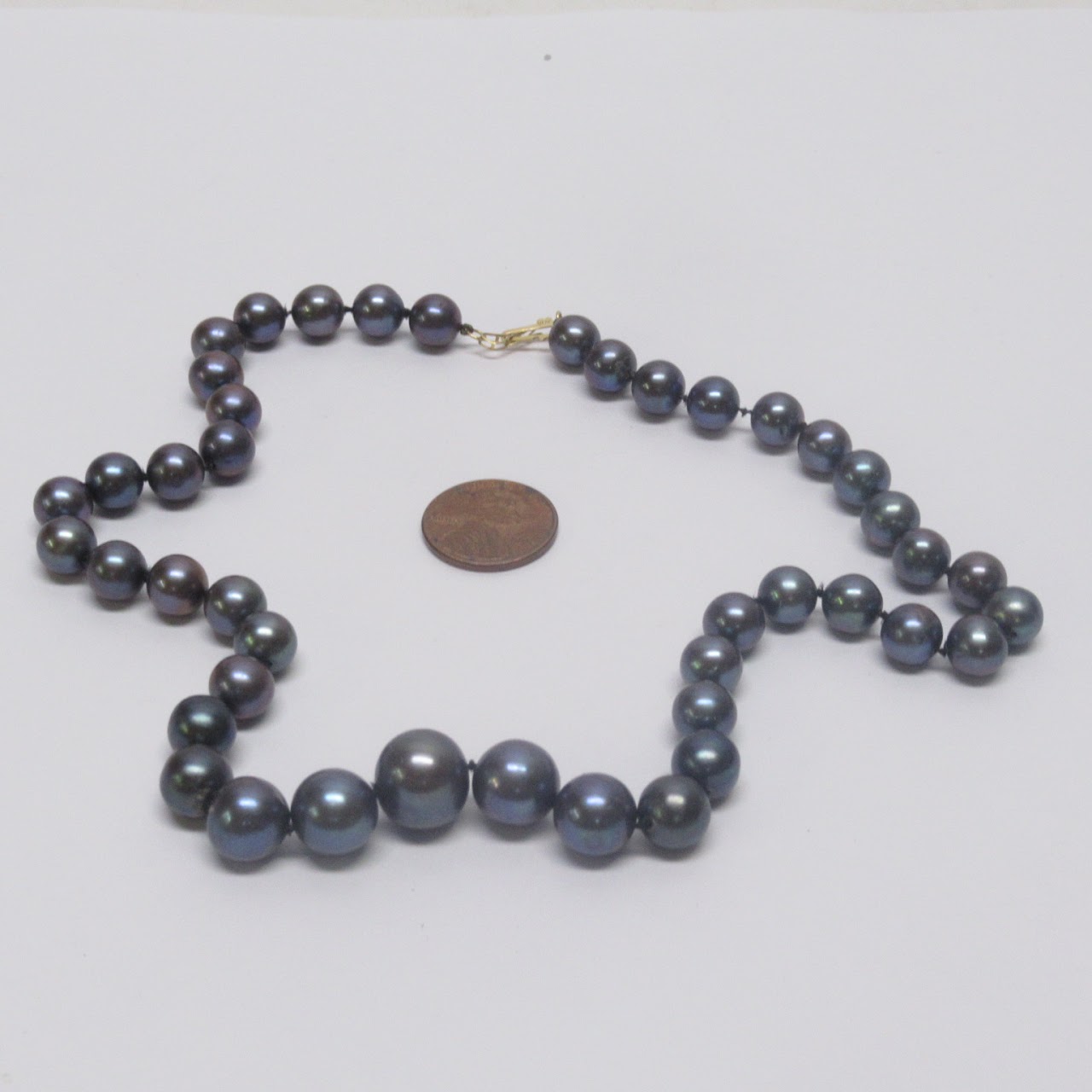 14K Gold Damaged Tahitian Pearl Strand