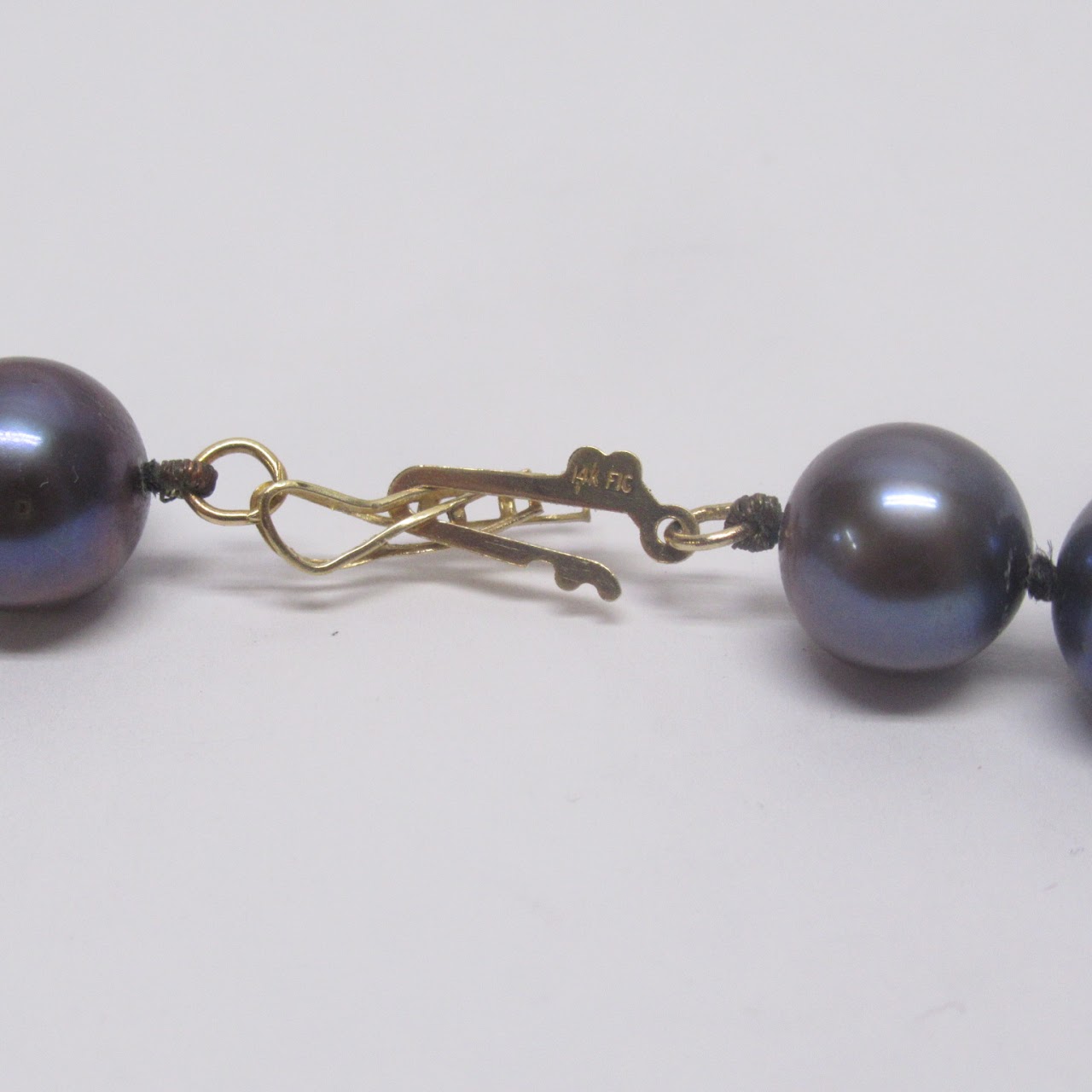 14K Gold Damaged Tahitian Pearl Strand