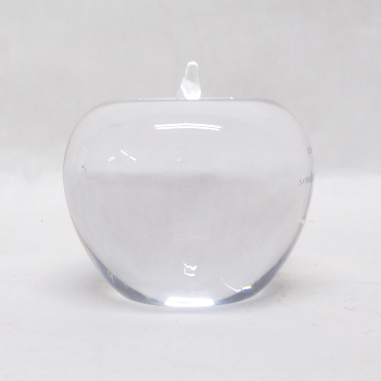 Tiffany & Co. Crystal Apple Paperweight