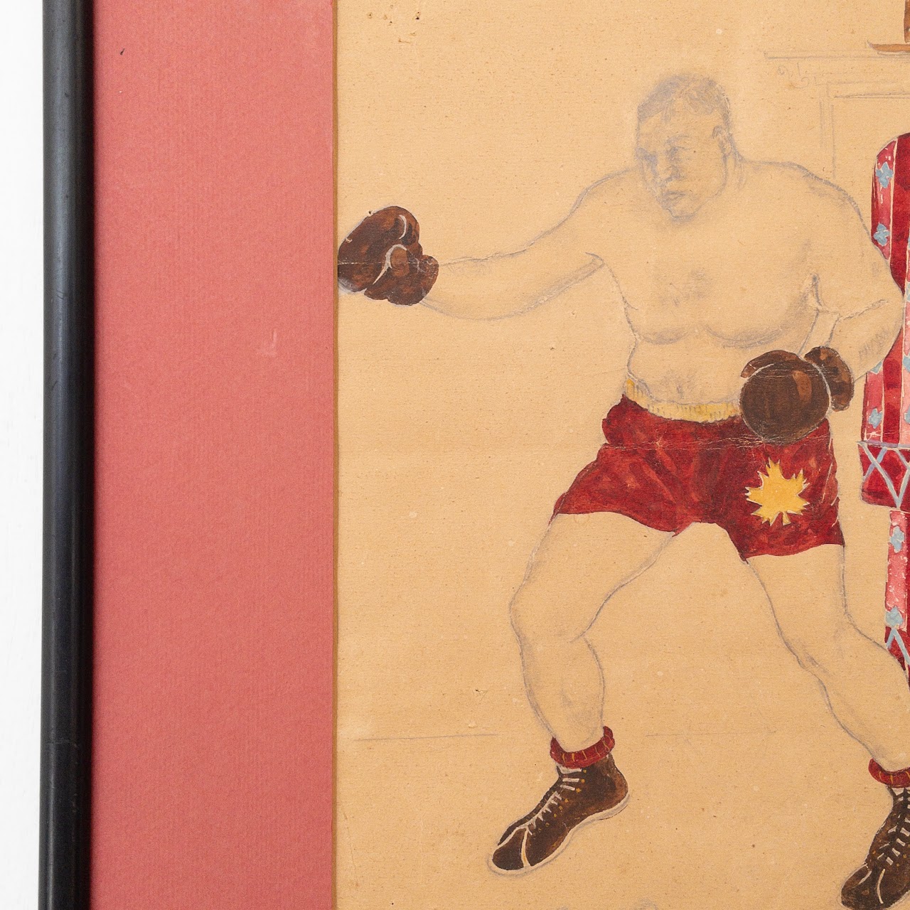 Vintage Russian Boxer Painting