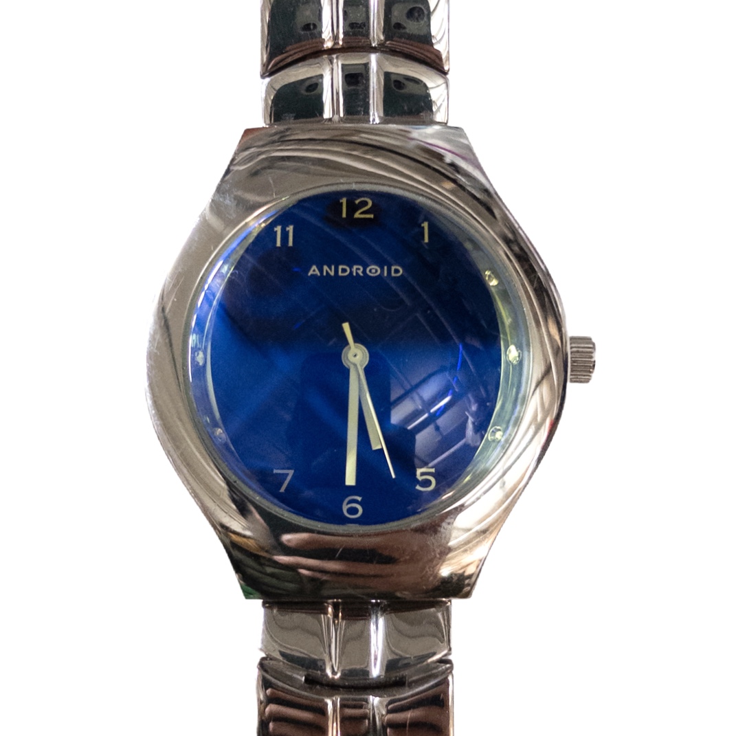 Android Stainless Steel Blue Dial Quartz Watch