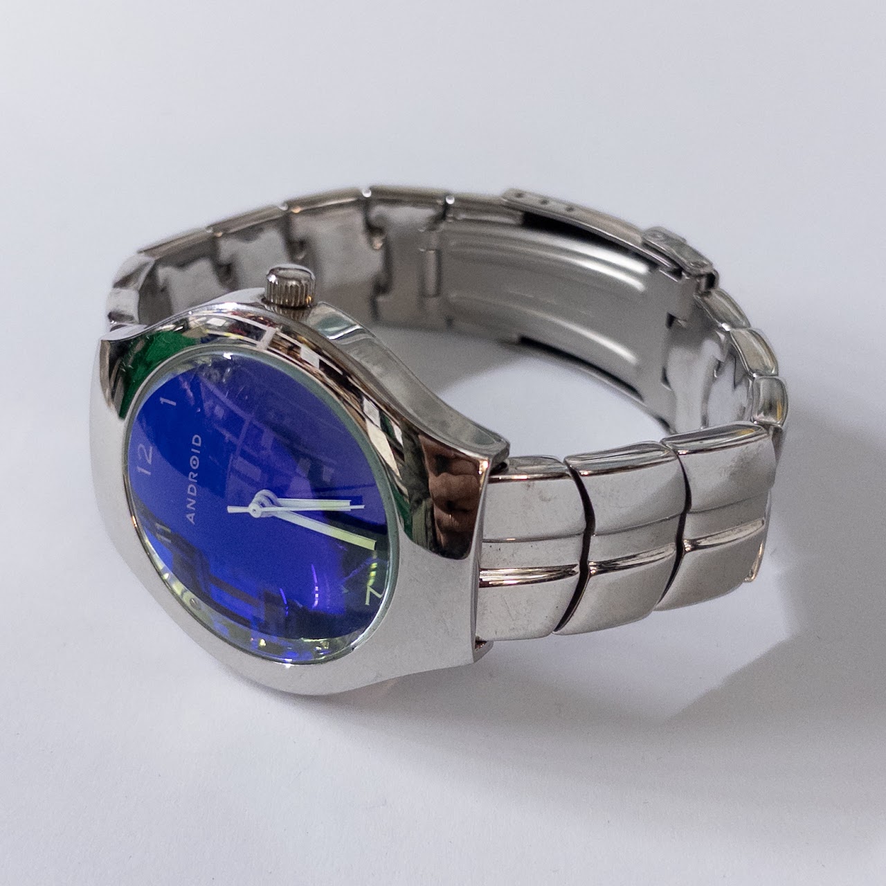 Android Stainless Steel Blue Dial Quartz Watch