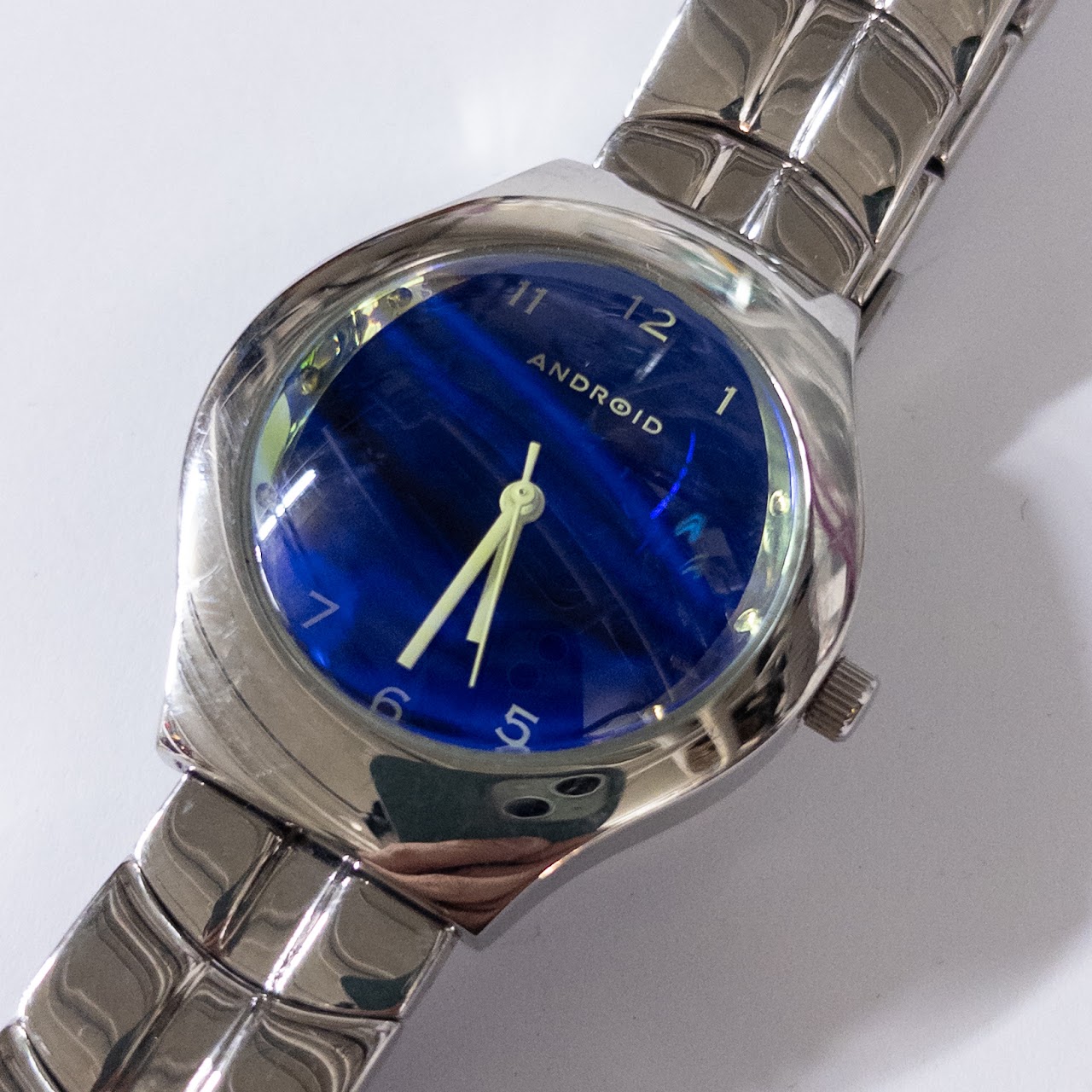 Android Stainless Steel Blue Dial Quartz Watch