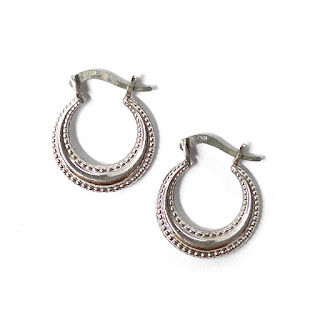 10K Gold Half Moon Earrings