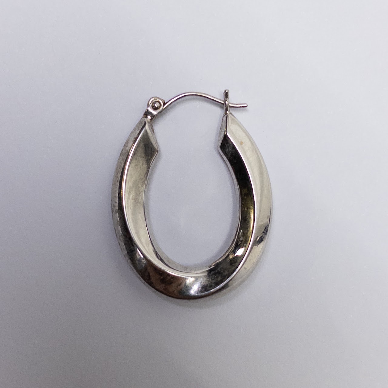 14K White Gold Hoop Earrings