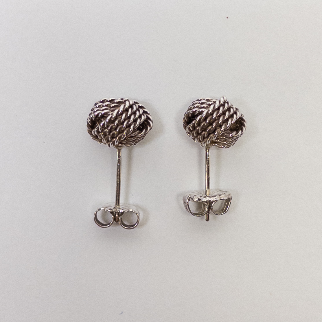 Tiffany & Co. Sterling Silver Somerset Twist Knot Earrings