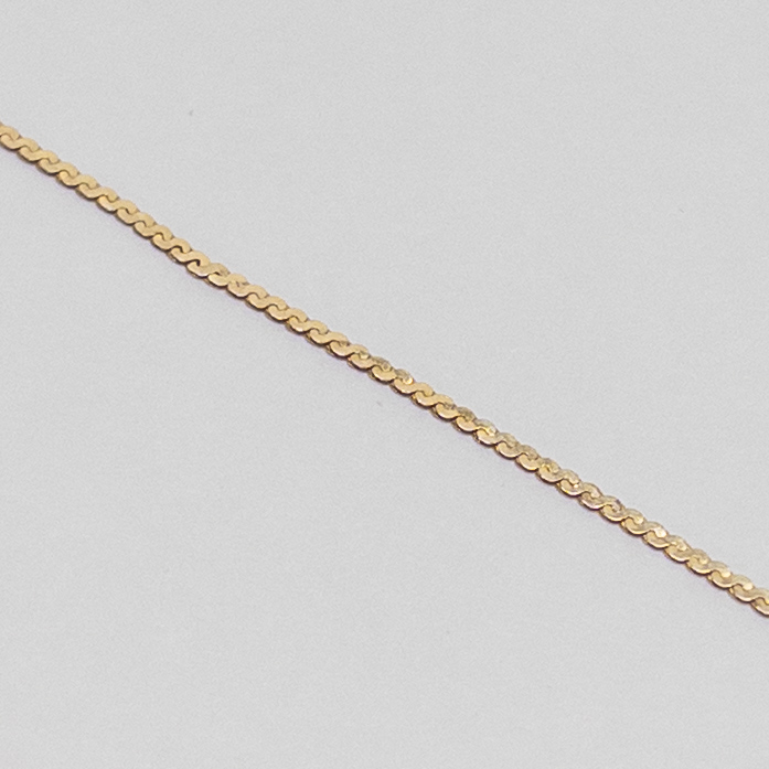 14K Gold Flat Chain Bracelet