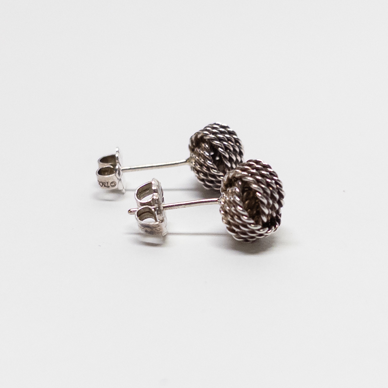 Tiffany & Co. Sterling Silver Somerset Twist Knot Earrings