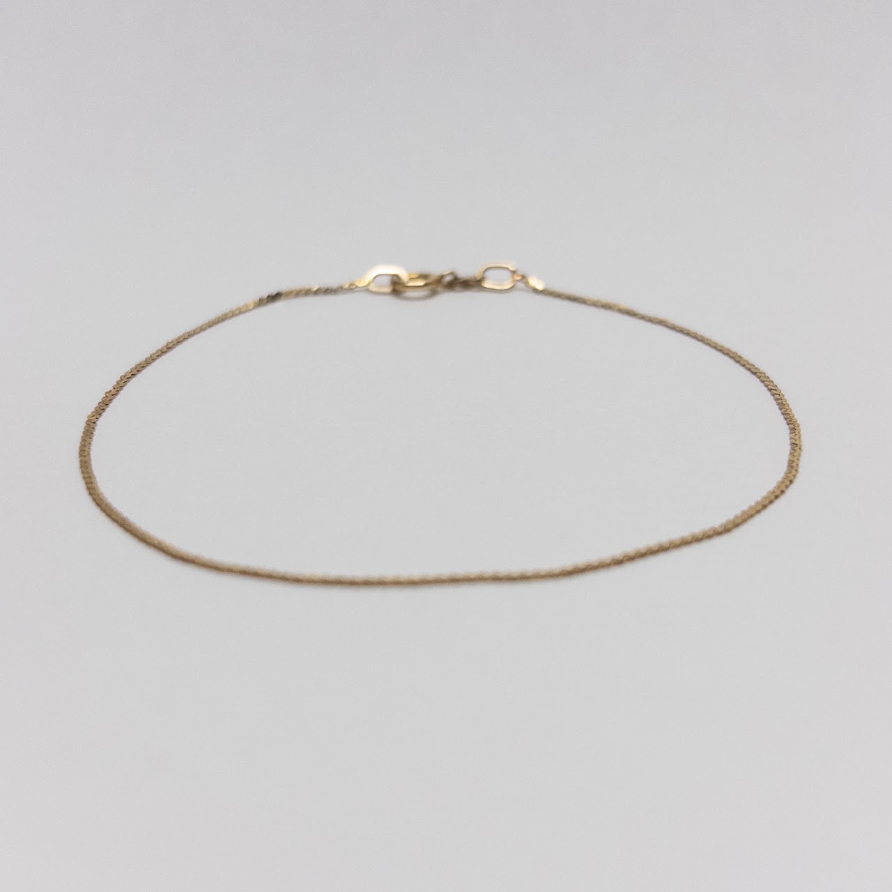 14K Gold Flat Chain Bracelet