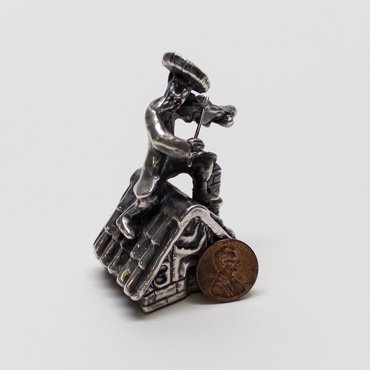 Sterling Silver Fiddler on the Roof Object