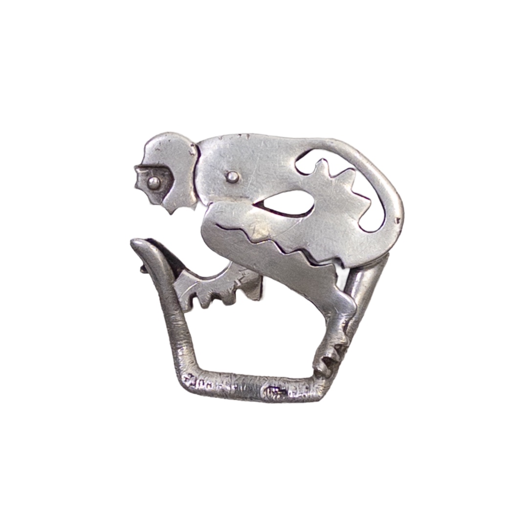 Sterling Silver Monkey Key Fob