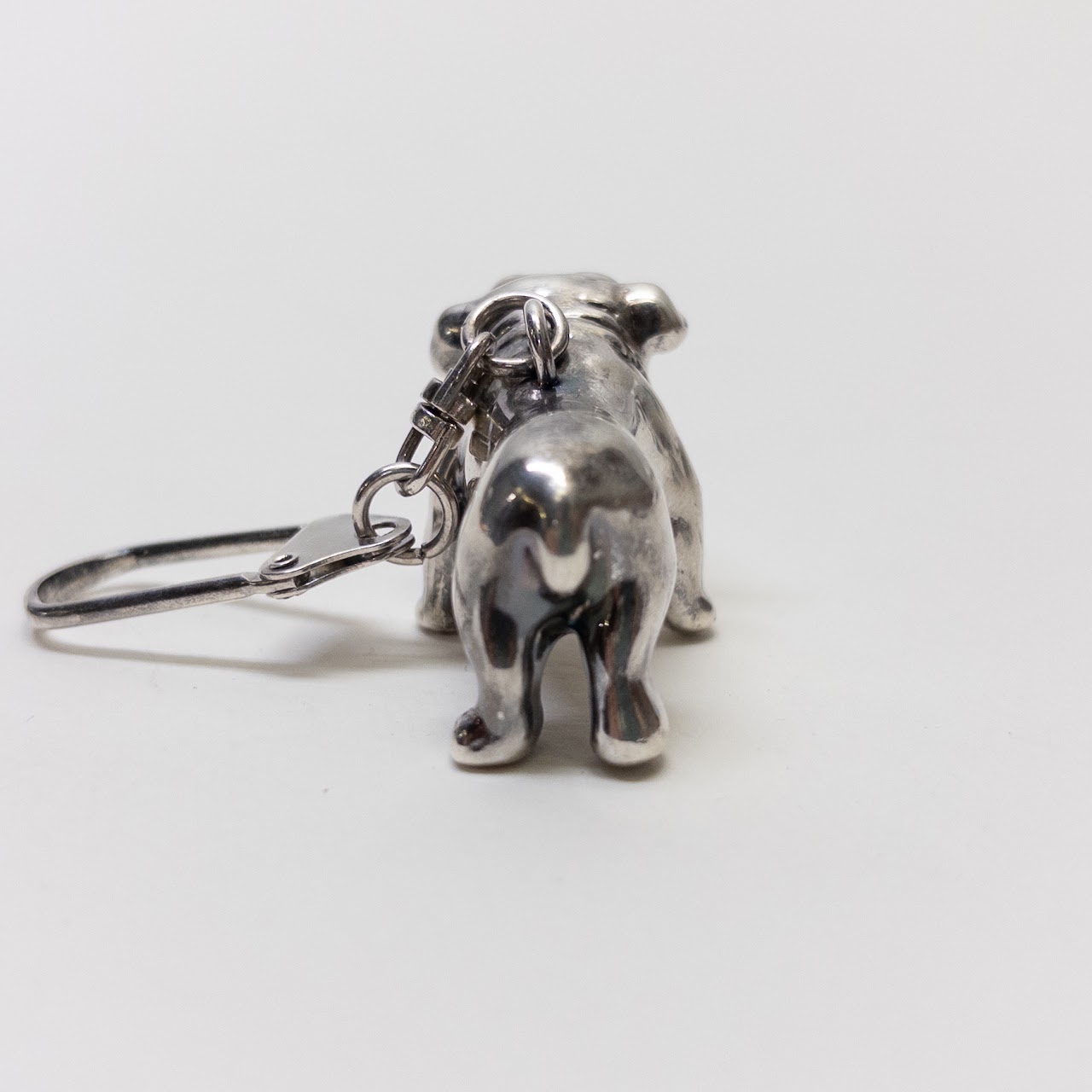 Sterling SIlver Bulldog Keychain