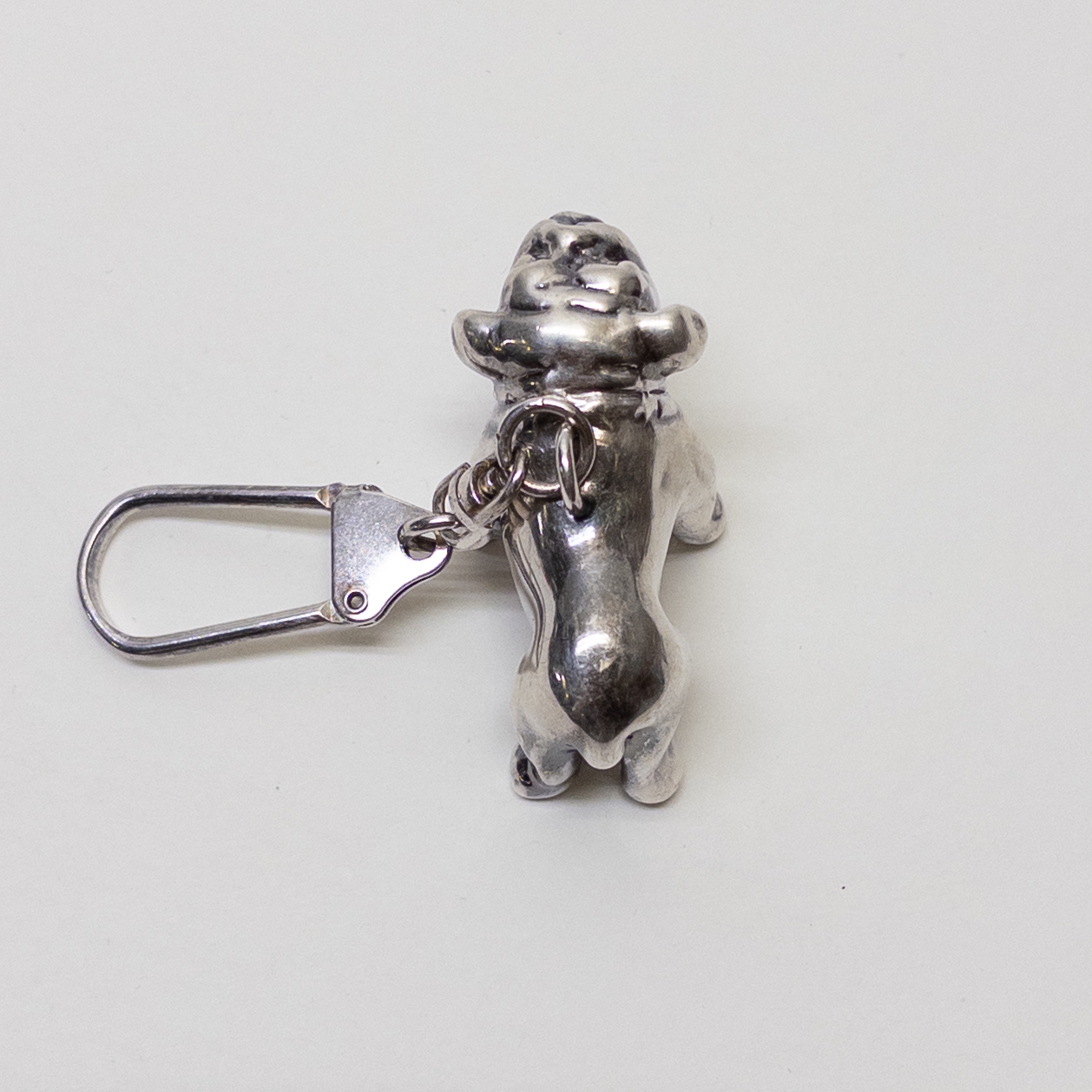 Sterling SIlver Bulldog Keychain