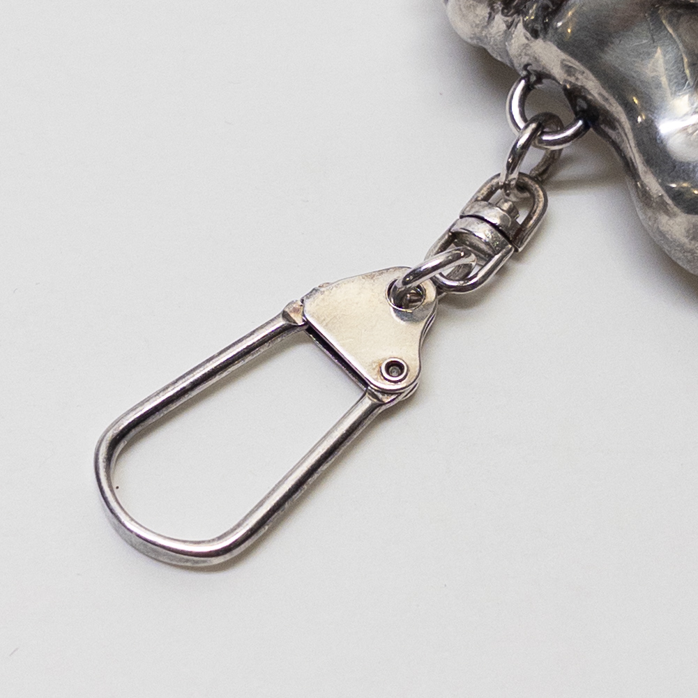 Sterling SIlver Bulldog Keychain