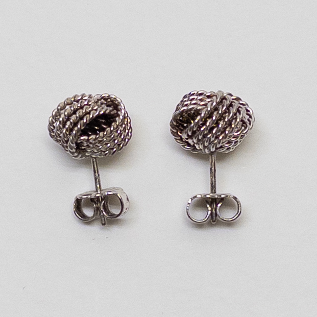 Tiffany & Co. Sterling Silver  Tiffany Twist Knot Earrings