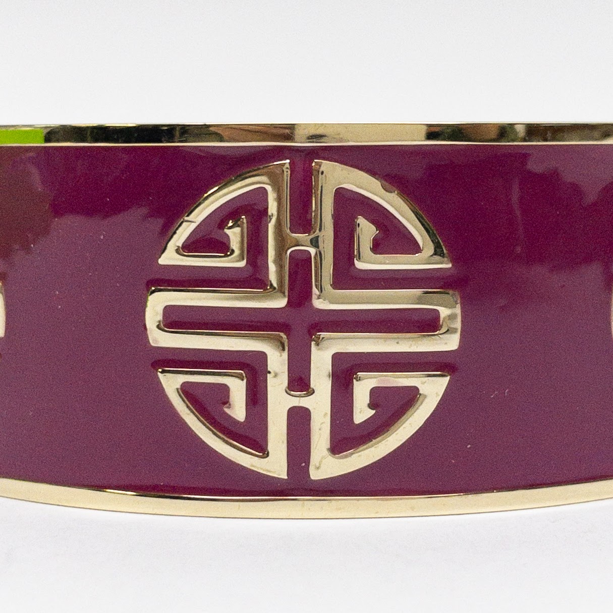 Shanghai Tang Fuchsia Shou Enamel Bracelet