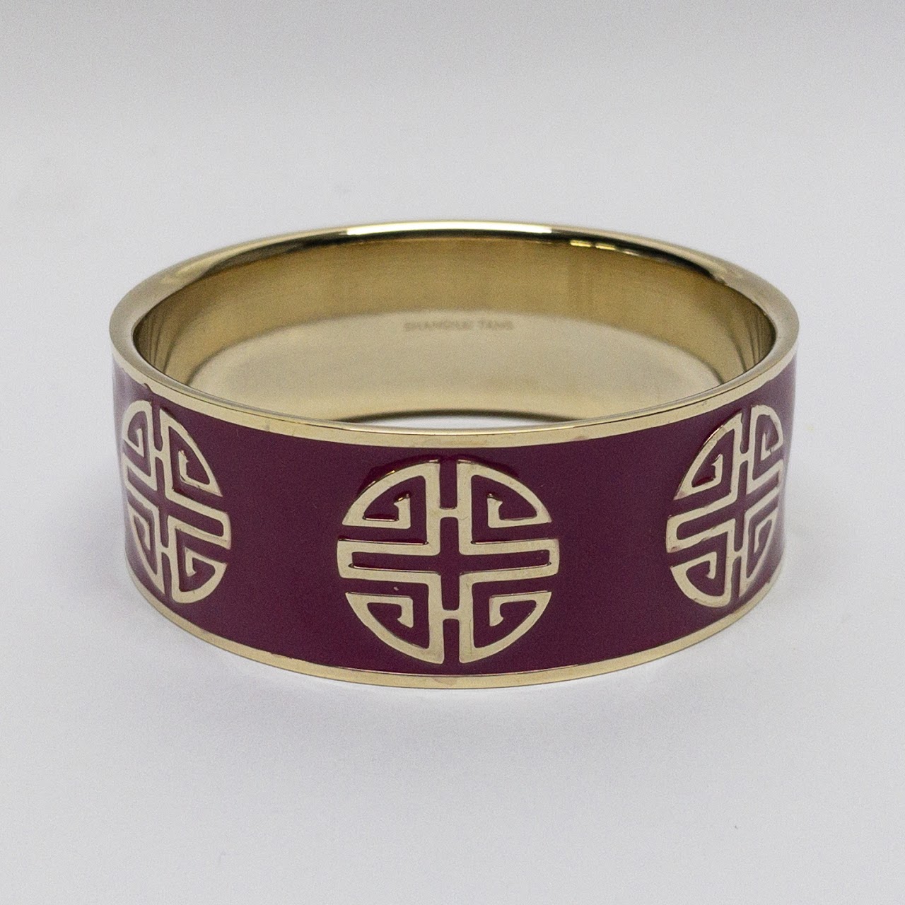 Shanghai Tang Fuchsia Shou Enamel Bracelet