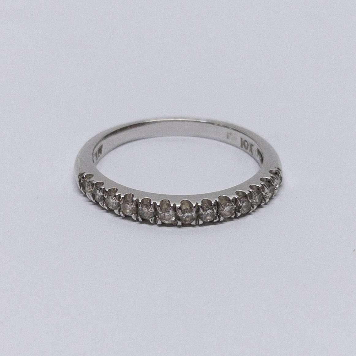 10K White Gold & Diamond Ring