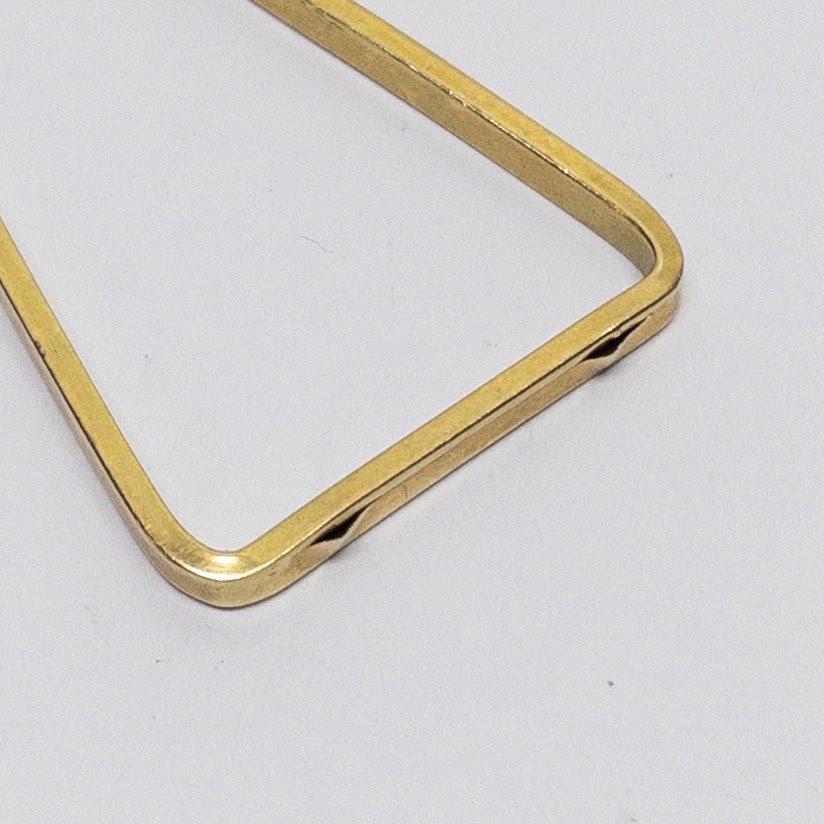 14K Gold Trapezoid Earrings