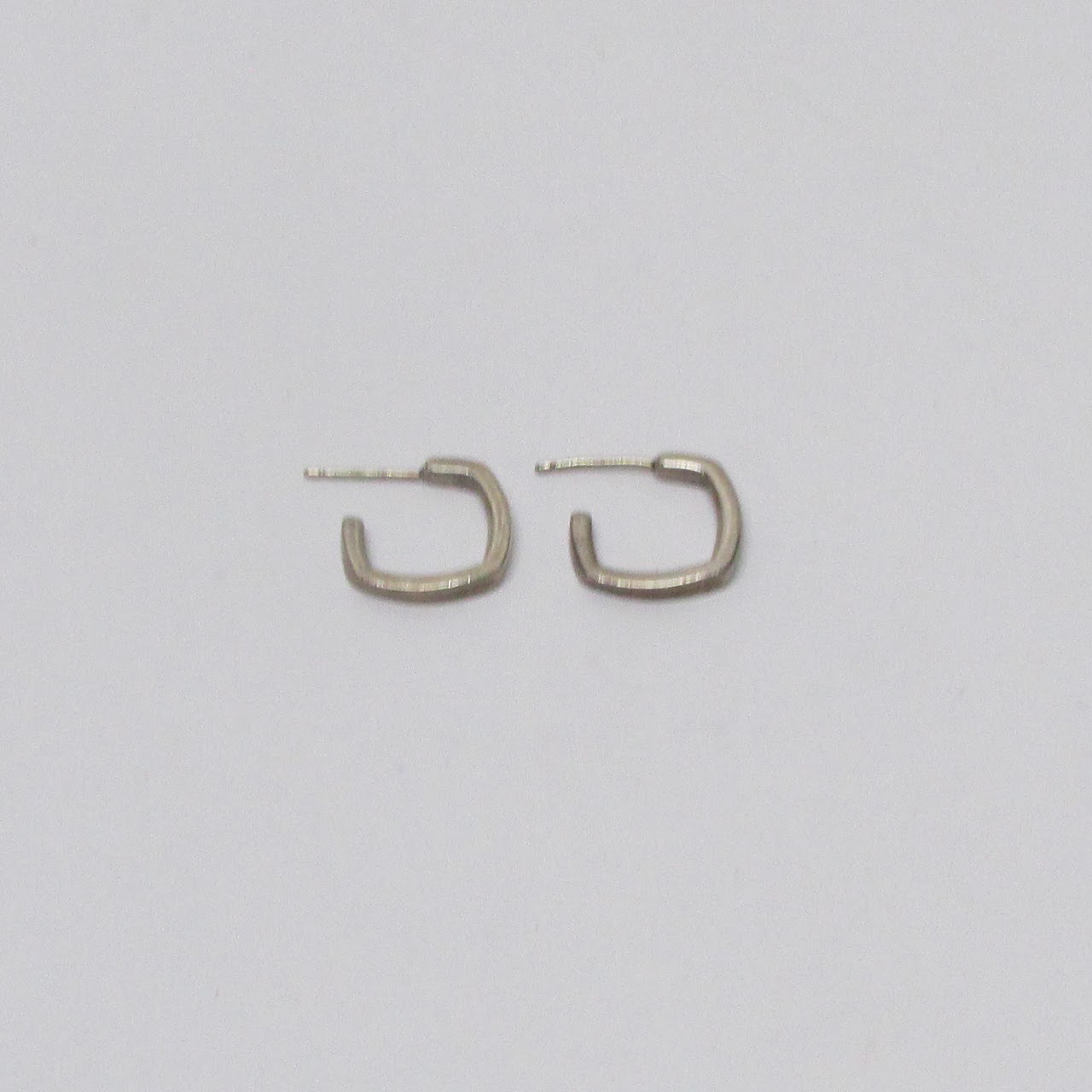 Tiffany & Co. Sterling Silver Open Square Hoop Earrings