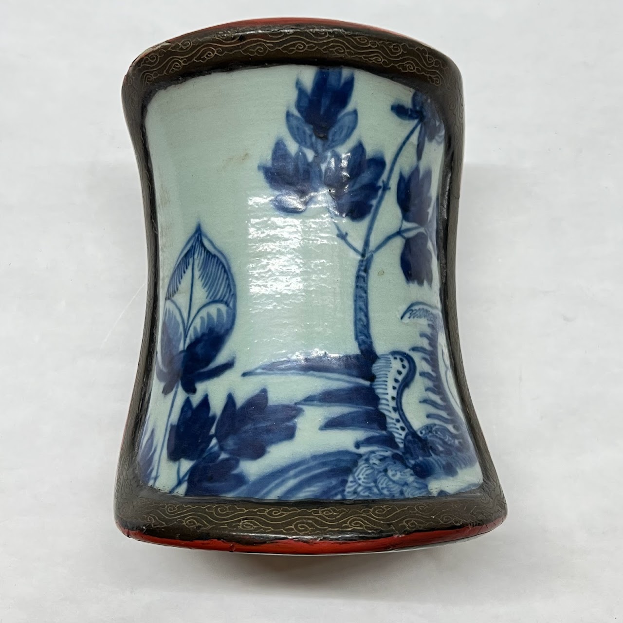 Chinese Porcelain Shard & Lacquer Box