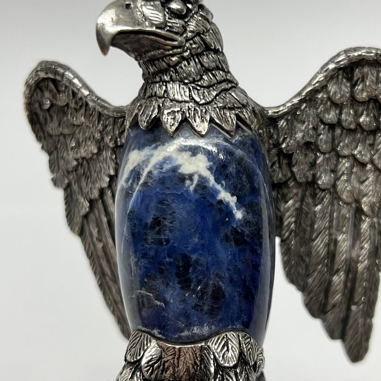 Sterling Silver & Sodalite Eagle Sculpture