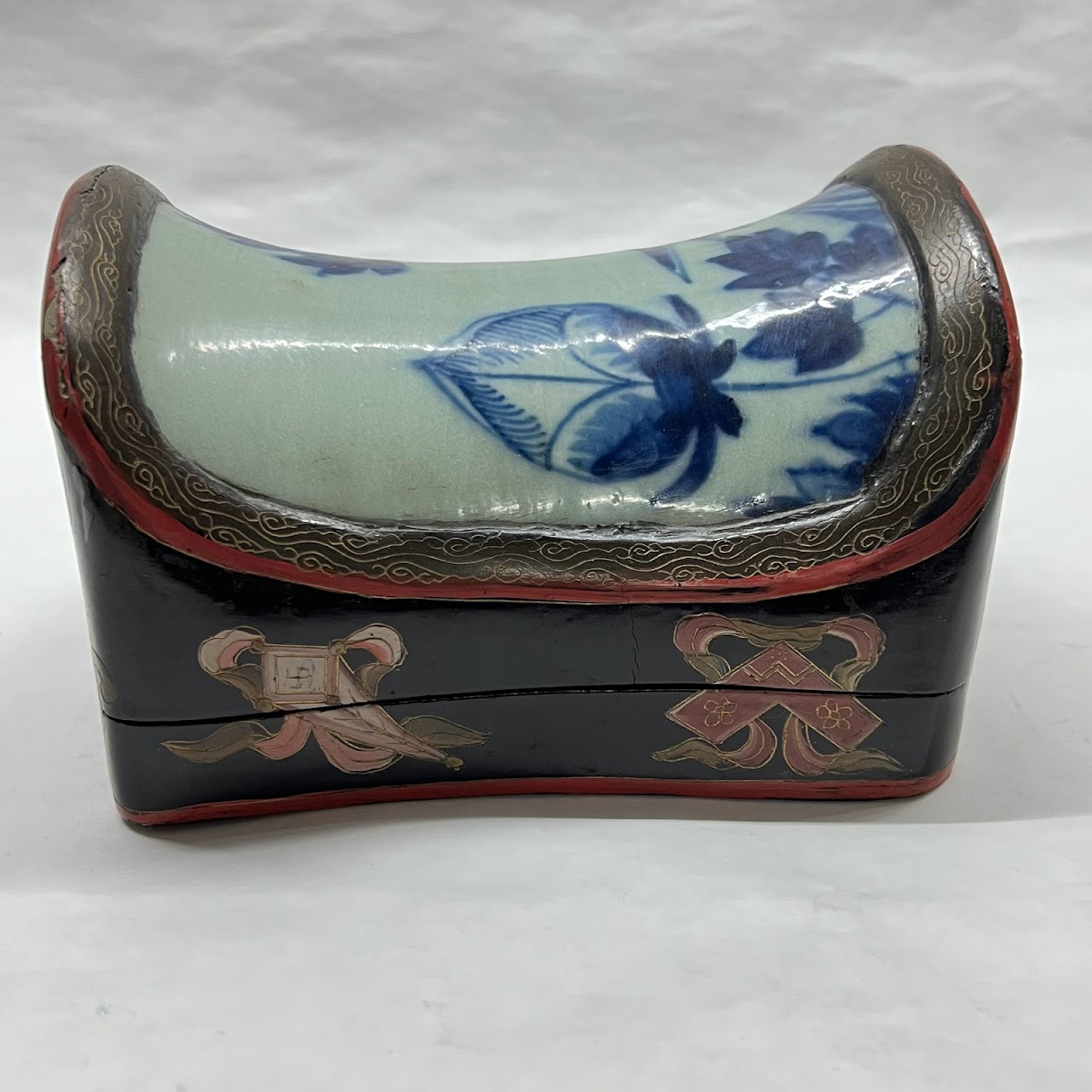 Chinese Porcelain Shard & Lacquer Box